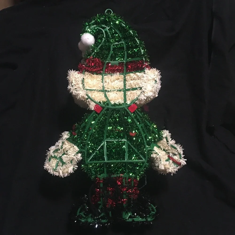 Tinsel Santa's Christmas Elf Wall Hanging Decoration 15